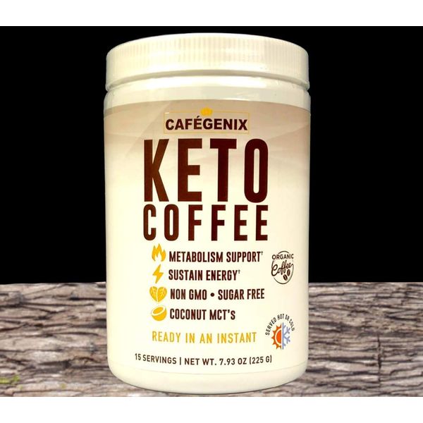 Keto Coffee Cafegenix Original Instant 7.93 oz Organic Non GMO Sugar Free MCT's