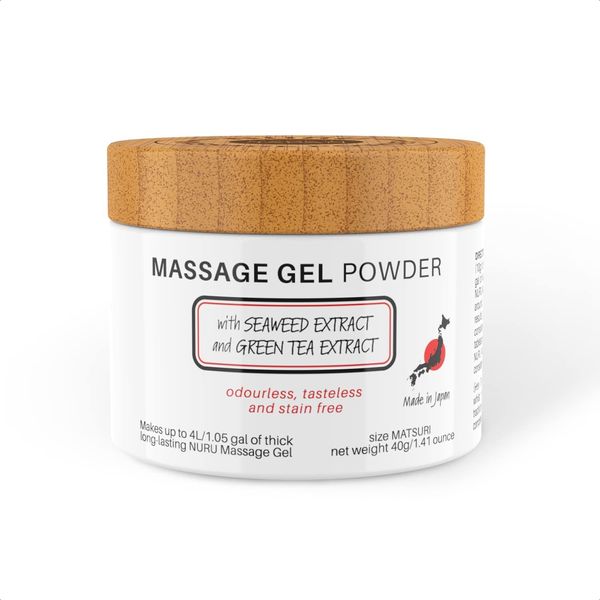 Eroticgel Massage Gel Powder 40g - Makes 4L/ 1.05 gal with Seaweed and Green Tea. Made In Japan Paraben & Glycerine Free