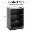 3-Tier Office Modern Bookcase Open Display Rack w/ 18 Position Adjustable Shelf