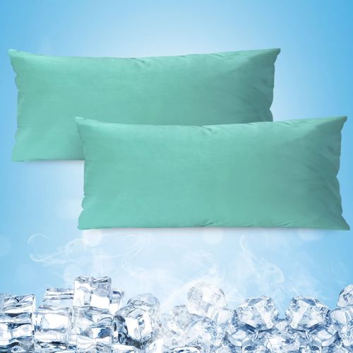 Cooling Body Pillow Covers Only,21"×54" Set of 2 with Double Sided Cold, Moisture Wicking Pillowcase Covers with Hidden Zipper Japanese Cold Tech Pillow Case Protectors for HotSleepers and NightSweats