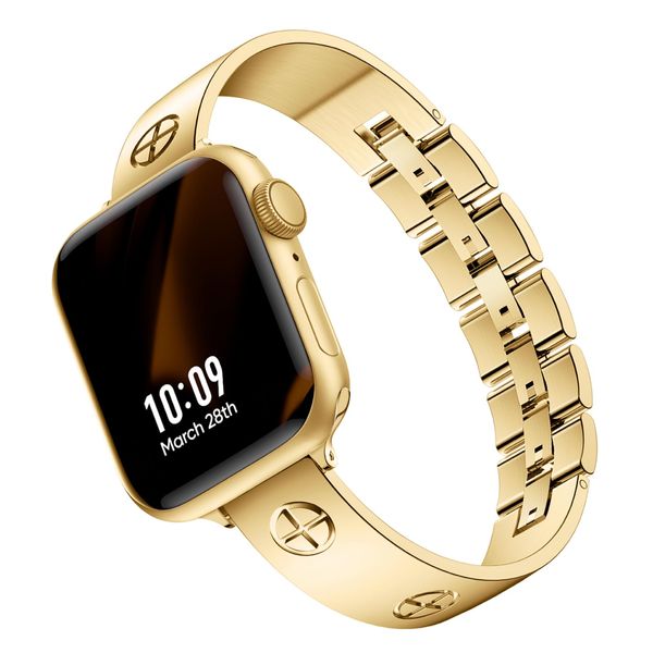 Missair Compatible with Apple Watch Straps 40mm 38mm 41mm 44mm 42mm 45mm 49mm, Stainless Steel Metal Straps Women Dressy Bracelet Band for iWatch SE Series 9 8 7 6 5 4 3 2 1 Ultra