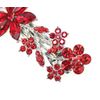 Faship Gorgeous Red Crystal Floral Barrette