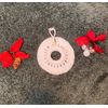 Macrame Set 2 Christmas Ornaments Hanging For Christmas Tree - Snow Rings