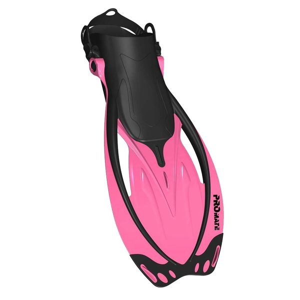 Promate Wave Snorkeling Open Heel Fins, Pink, S/M