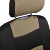 Car Seat Covers for Kia Optima 2 Tone Beige & Black w/ Split Bench