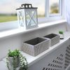 JVL Silva Rectangular Fabric Storage Baskets, Set of 2, Grey