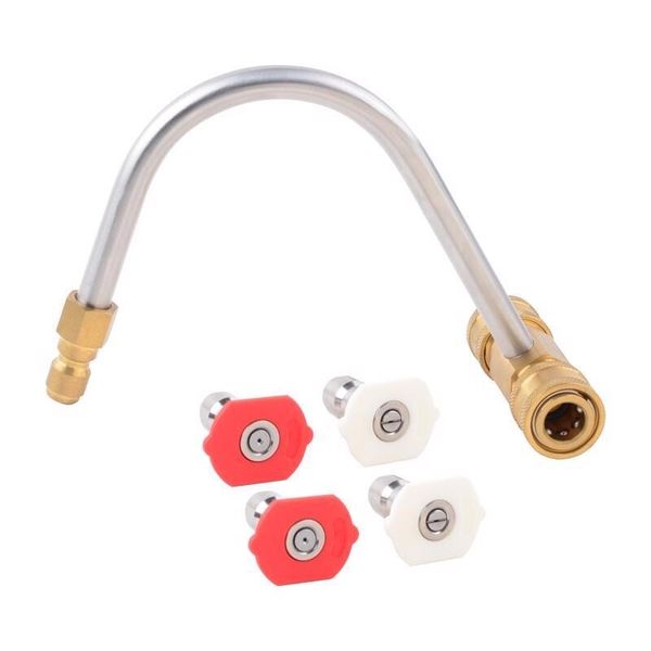 SurfaceMaxx Gutter Cleaner Attachment 4500 psi Quick-Connect Rod 4 Tips Included