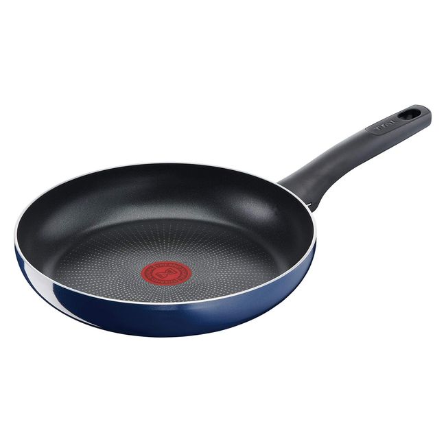 T-fal D52105 Frying Pan for Gas Stoves, 10.2 inches (26 cm), Royal Blue Intense Frying Pan, Non-Stick, Blue