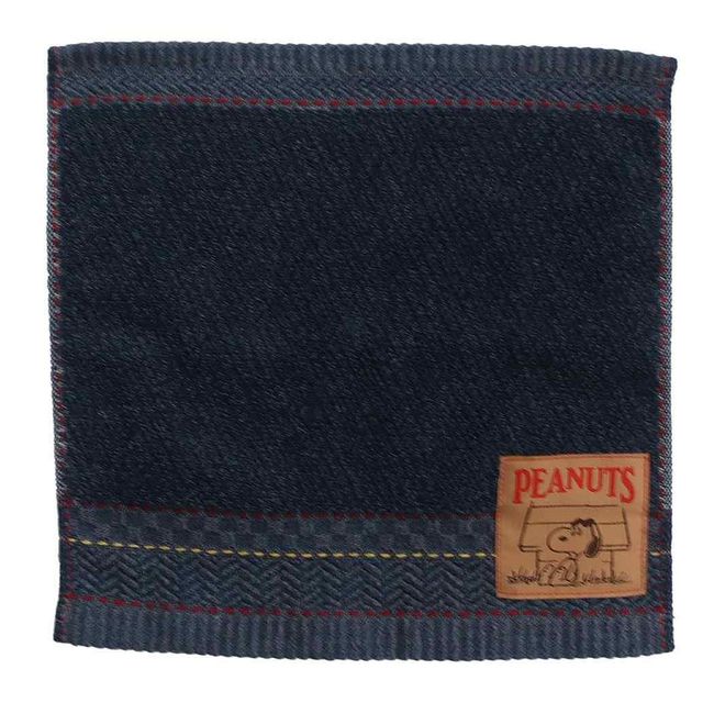 Marimo Craft SPT-336 Mini Towel, Denim Color, Snoopy 13.4 x 13.4 inches (340 x 340 mm)