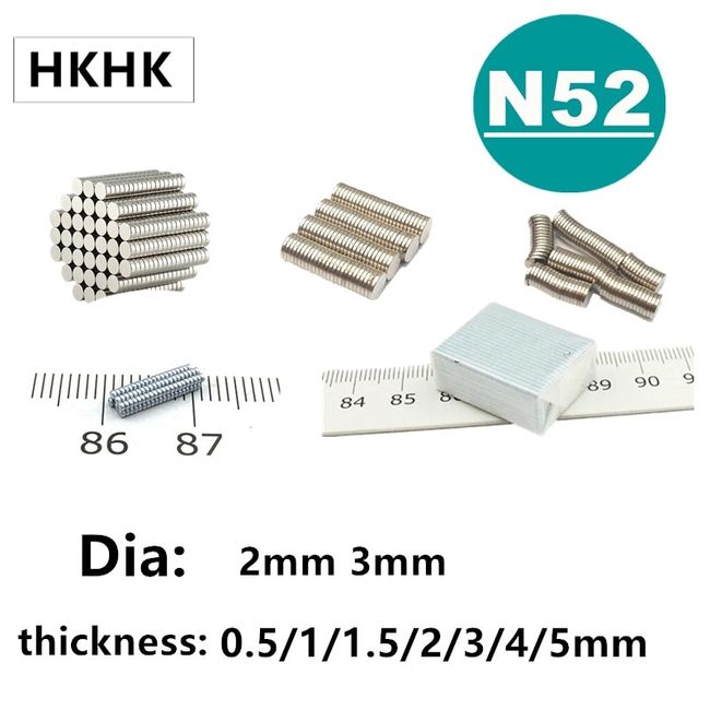 2 Disc Neodymium Magnets, 0.5