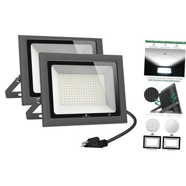 LED Flood Light Outdoor 150W 2 Pack 15000LM LED Work Light Outdoor 150.0 Watts