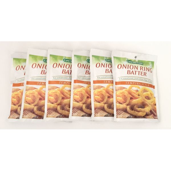 Concord Foods, Onion Ring Batter Mix, Tempura Style, 5.2oz Packet (Pack of 6)