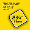 Pride Golf Tee Standard 2-3/4" Pride Performance Golf Tee Striped, 100 Count, Citrus Pink, 2 3/4"