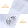 HOMSFOU 6PCS Wall Button Cover Lockout Box Transparent Push Button Switch Cover Push Button Switch Cap