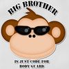 CafePress Big Brother Body Guard Monkey Kids Baking Apron