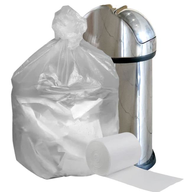 Plasticplace 8 gal. 22 in. x 22 in. 0.7 Mil White Lavender and Soft Vanilla Scented Garbage Can Liners Trash Bags (200-Count)