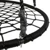 48" Spider Web Saucer Swing Tree Swing Set Adjustable Hanging Rope for Kid Black