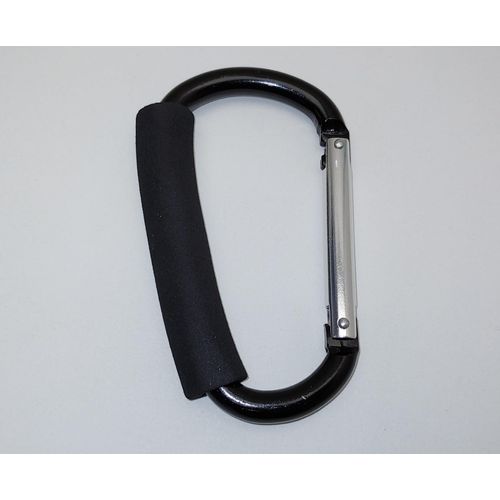 Jumbo Aluminum Hook Carabiner Clip Large D Ring Spring Snap Close with Cushion Grip 5", 110lb Capacity 1 1/4" Opening. Tool Holder Wrenches Etc. JL Missouri Parts & Misc.