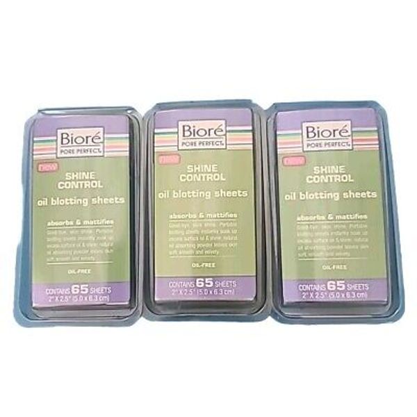 Biore • SHINE CONTROLL • Oil Blotting Sheets 195 Total SHEETS  ( 3 × 65 SHEETS )