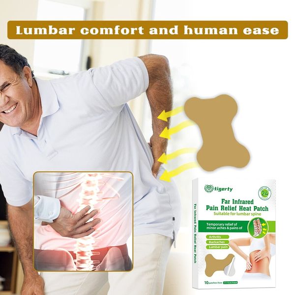 10pcs Lower Back Pain Relief Patch Lumbar Spine Support Sciatica Muscle LongLast