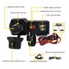 Waterproof Motorcycle Handlebar Dual USB Phone Charger Cigarette Lighter Socket