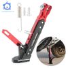 CNC Aluminum Alloy Kickstand Adjustable Motorcycle Foot Side Support Stand Red