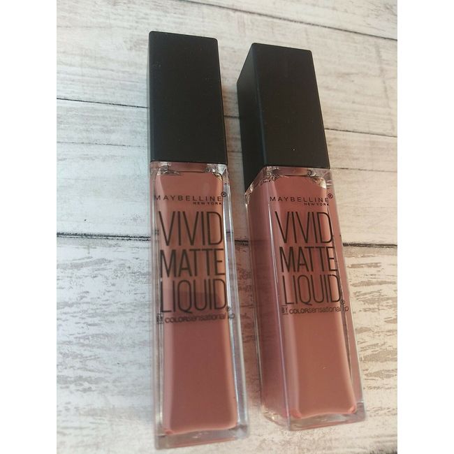 Lot of 2 Maybelline New York Vivid Matte Liquid Lip Color Shade 02 Grey Envy