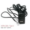 Type-C USB Port Panel Interface Extension Cable Adapter For Car Dash Flush Mount