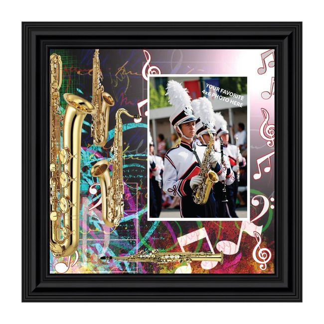 Alto Saxophone, Marching Band Picture Frame, 10X10 3507B