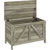 19" Farmhouse Storage Chest Organizer, Gray