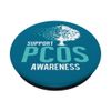 Teal Tree PCOS Warrior - Support PCOS Awareness PopSockets Swappable PopGrip
