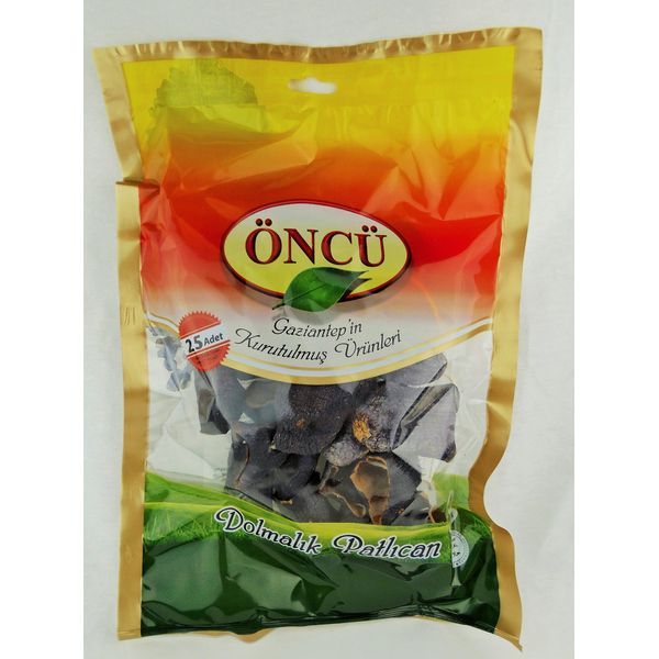 Oncu Dried Vegetable for Stuffing (Dreid Eggplant, Single Bag (25 Piece))