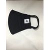FACE MASK ~ POMCHIES ~ ADULT ~ SOLID BLACK ~ BLACK BRAIDED STRAPS ~ NEW