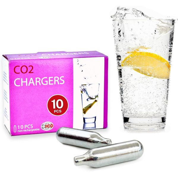 10Pcs 8 Gram CO2 Cartridges for Soda Maker Non-Threaded Soda Chargers