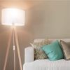 E27 Pendant Light Ceiling Lighting Fitting 4M, E27 Lamp Holder with Switch, Suspended Pendant Light Fitting Kit, 2 Core Textile Cable UK Plug (White).