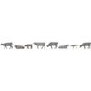 FALLER H0 Mountain Cows Painted, Standing, Lying