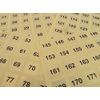 20mm (0.8 inch) Square Black on Silver Consecutive, Sequential Number Sequence Labels, Numbering Stickers, from 1-192