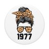 Limited Edition Leopard Messy Bun Awesome Since 1977 PopSockets Swappable PopGrip