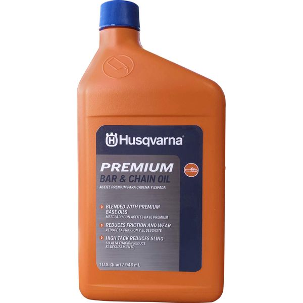 Husqvarna X-Guard Premium All Season Mineral Bar and Chain Oil, Chainsaw Oil for Superior Cutting Equipment Protection in All Conditions, 1 Quart Bottle