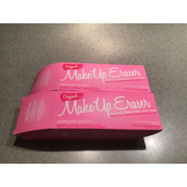 Original Pink Make Up Eraser - Full Size (15.5" x 7.25") -Lot of 2