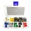 YFFSFDC Tactile Button Switch Touch Switch 28pcs 12x12mm Push Button Switch Cap Push Button Tact Cap Switch Plastic Colorful 7 Colors Button Caps