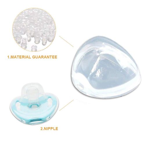 Dummy Case 5Pcs Transparent Pacifier Case Pacifier Holder Box BPA-Free Nipple Shield Case for Travel and Home