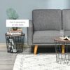 Metal Nesting End Table Set w/ Storage, Round Side Tables & Wood Removable Top