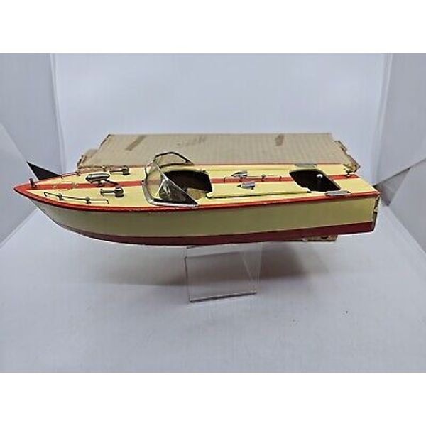 1950’s TMY Japan Battery Operated Wooden Cruiser Toy Boat 4/1