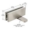 CRL CRL380HBS Stainless Hydraulic Patch Fitting 2-9/16 Setback 90º Hold Open 