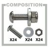 Universal Seat Slider Complete Hardware Kit for 2 Bucket Race Seats w/ Brackets