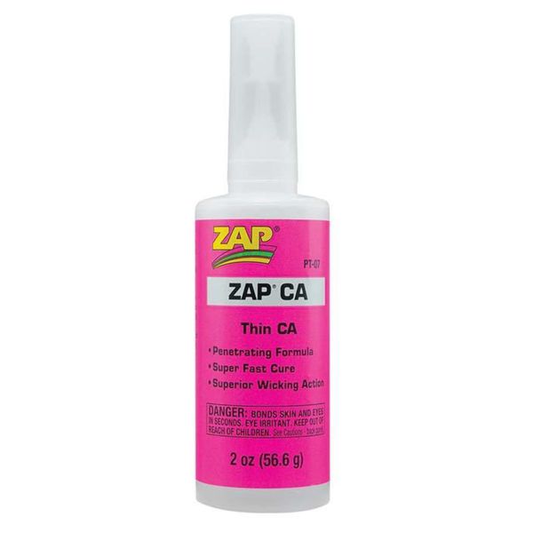 NEW ZAP Adhesives CA Glue Thin 2 oz Bottle PT07