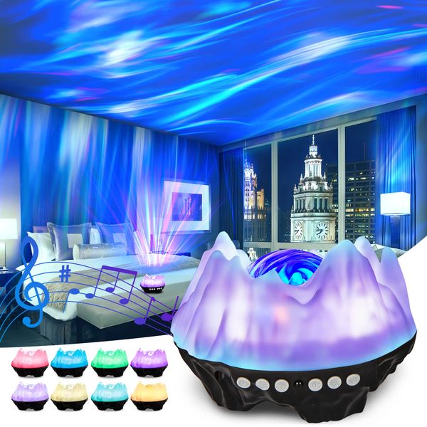 Togaga Galaxy Projector, Northern Lights Projector with Bluetooth Music Speaker Remote Control and White Noise, LED Star Projector Light for Baby, Kids, Adult, Bedroom Room Decor, Party, Ceiling