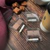 Cezanne Powdery Eyebrow P3 Charcoal Gray 2.0g Eyebrow Powder Soft Particulate Powder with Chip & Brush, Naturally Cough Gray