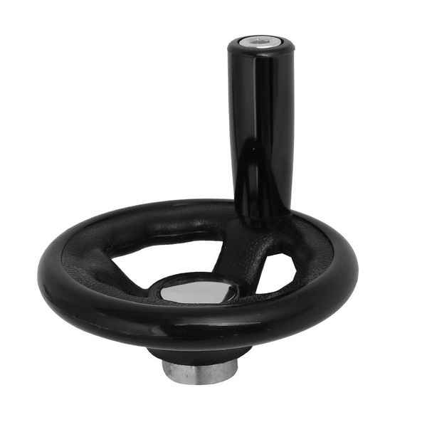 Sourcingmap 4-inch Diameter Plastic Round Hand Wheel W Revolving Handle